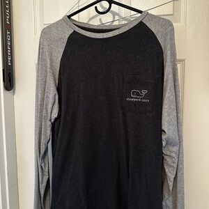 Vineyard Vines Gray Long Sleeve Tee Casual Comfort